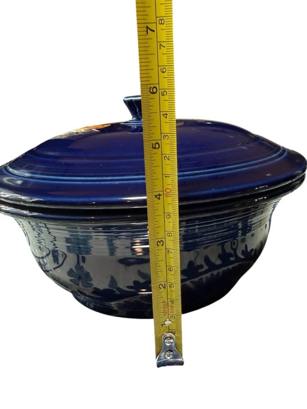 Cobalt Blue Lidded Ceramic Casserole Dish